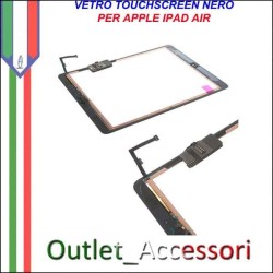 Vetro Touch Touchscreen per Apple Ipad Air Schermo Ricambio Nero Black