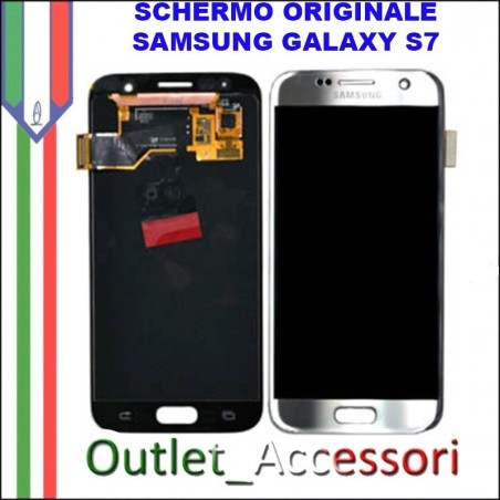 Display LCD Touch Samsung Galaxy S7 Originale SM-G930f G930 SILVER GRIGIO Schermo Completo GH97-18523B