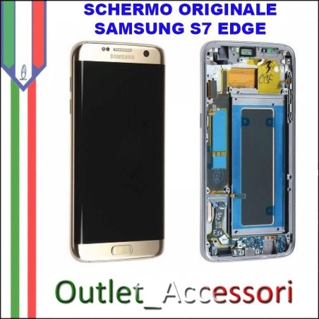 Display LCD Touch Samsung Galaxy S7 EDGE Originale SM-G935f G935 BIANCO Schermo Completo GH97-18533A