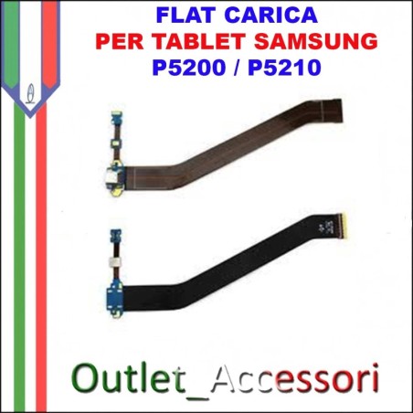 Flat Carica e Microfono Samsung Tab 3 P5200 P5210 Tablet Jack USB Ricarica