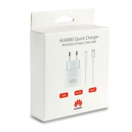 Alimentatore Caricatore Originale HUAWEI AP32 TYPE-C Carica Veloce Bianco Blister