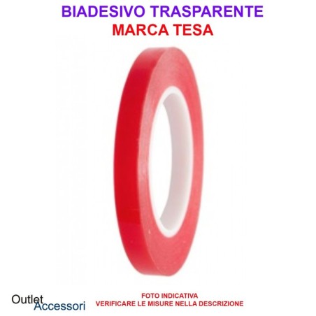 Adesivo Biadesivo Colla Professionale TRASPARENTE 3M TESA 2mm x 25Metri