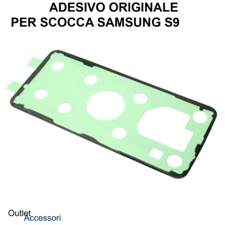 Biadesivo Adesivo Copribatteria Samsung GALAXY S9 G960 G960F Originale Back Cover