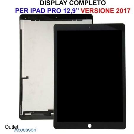 Schermo Display Apple Ipad PRO 12,9'' A1670 A1671 LCD Touch Vetro Ricambio Completo OEM NERO