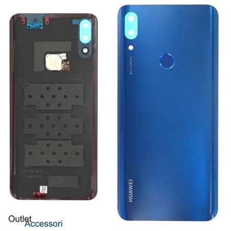 Copribatteria Scocca Posteriore Originale Huawei P SMART Z STK-LX1 BLU Vetro Tasto Impronte Back Cover 02352RXX