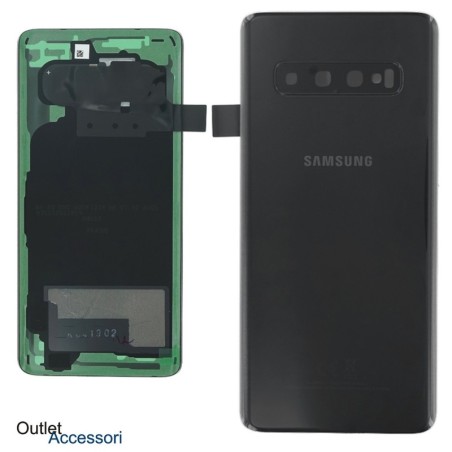 Copribatteria Scocca Samsung Galaxy S10 NERA Originale G973 G973F Vetro Posteriore