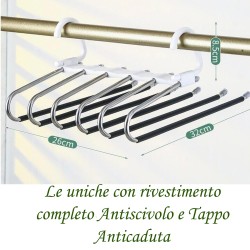 2 Grucce Salvaspazio per Armadio Resistenti in Metallo