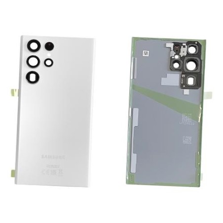 Scocca Copribatteria Vetro ORIGINALE Samsung Galaxy S22 ULTRA WHITE