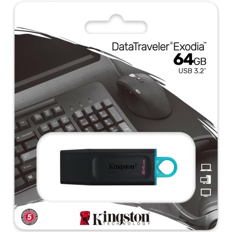 Pendrive Penna Memoria Kingston 64GB USB 3.2