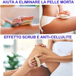 Spazzola per il corpo a secco con setole naturali